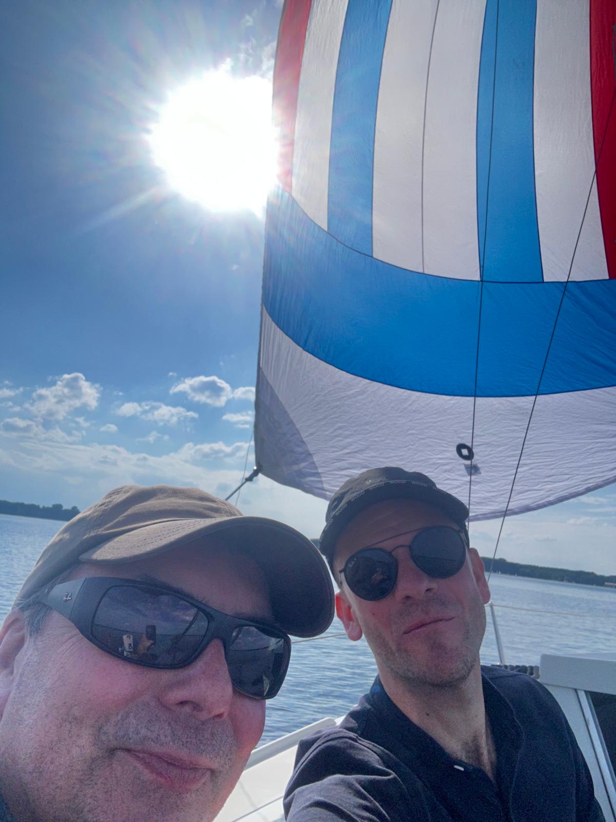 Spinnaker steht, wir sind kurz mal stolz